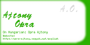 ajtony opra business card